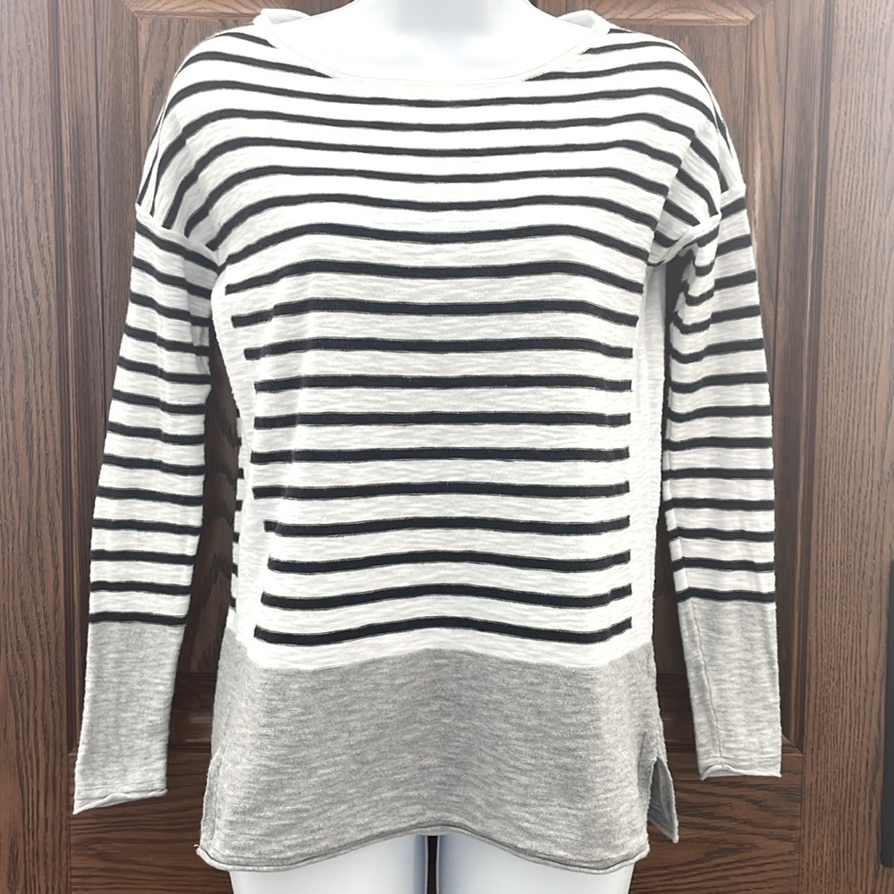 Vince Striped Color Block Sweater
